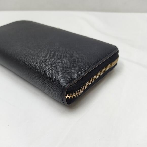 Kate Spade New York Black Leather Zip Around Credit Card Wallet - $178 - Picture 5 of 16
